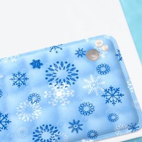 Pet Summer Cooling Pad, Ice Bear Shape, Suitable For Cats And Dogs, Washable And Portable Cooling Pad (Option: Blue snowflakes60X90)