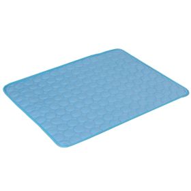 Dog Cooling Mat Summer Pets Cold Bed Extra Large For Small Big Dogs Pet Accessories Cat Durable Blanket Sofa Cat Ice Pad Blanket Pet Products (Option: Blue Edging-M60*50cm)